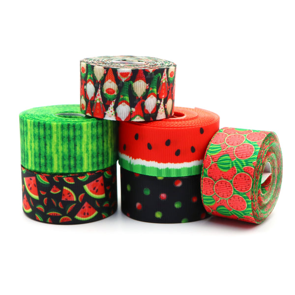 Set, 30yards/set Watermelon Ribbon Roll 25mm/1inch Grosgrain Material Ribbon Set For Gift Package Wrapping, Hair Bow Clip Accessory Making, Crafting Holiday Wreaths Decor, Scene Decor, Home Decor, Theme Party Decor