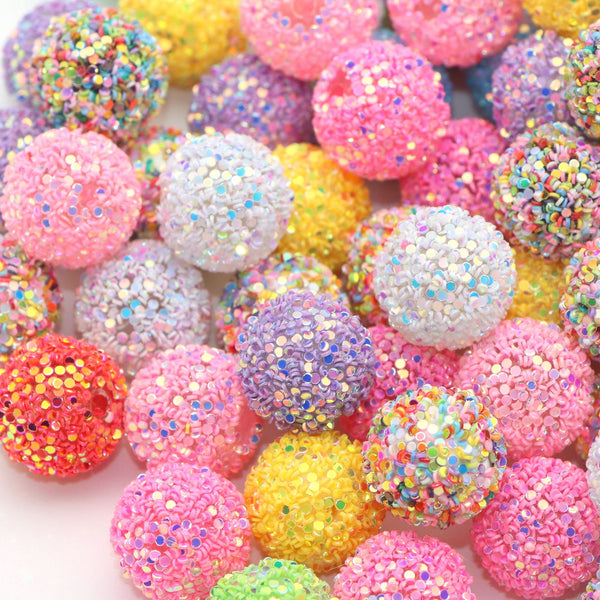 Rhinestones Crystal Chunky Glitter Bayberry Beads Round Loose Beads For Bracelet Necklace Jewelry Making DIY Handmade Beaded Pens Key Bag Chain Decorative Accessories Decors Craft Supplies