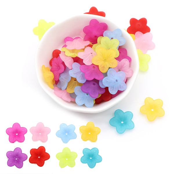 20g/pack 60 pieces Beads & Bead Assortments Mixed Color  Acrylic orchid Wind Chimes shape Beads For DIY Craft Bracelet Necklace Hairpins Jewelry Making Beads DIY Materials Beads - Perfect for Crafting Unique Jewelry