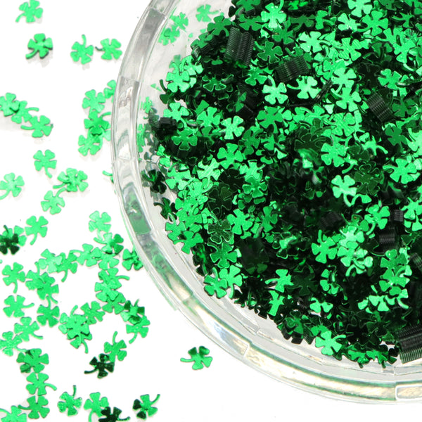 10g/pack St.Patrick's Day Nail Art Glitters Green Clover Exquisite Nail Sequins Nail Art Supplies For Acrylic Nail Decorations