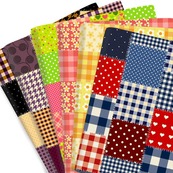 1pc Plaid Grid Series Pattern Quilting Fabric-17.7x19.68inch(45x50cm) Polyester Cotton Craft Fabrics DIY Handmade Projects Doll Clothes Fabric Precut For Patchwork Craft(108gsm)