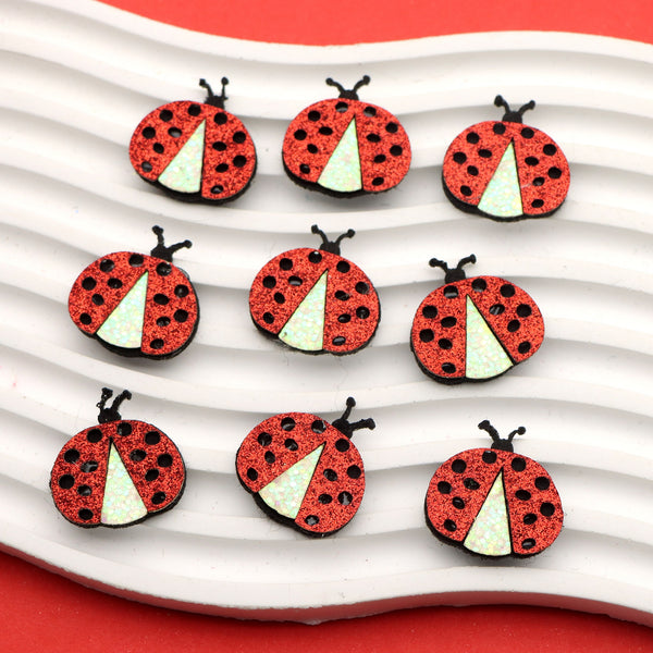 5Pcs Ladybug Sparkling Non-Woven,DIY Hairpin Decoration Accessories for Clothing, Hats, and Bags - Easy to Use, Reusable, and Versatile Craft Supplies