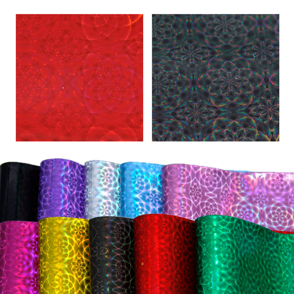 10-Piece Set Faux Leather Fabric,7.87x12.99inch,PVC Material Holographic,Laser Texture Solid Color Synthetic Leather- Perfect For Diy Earrings, Bag,Hair Bows, And Crafts