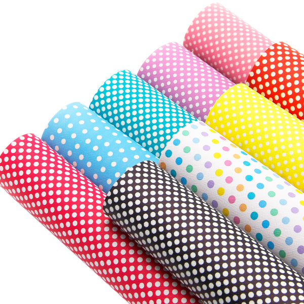 1pcs dot Faux Synthetic Leather  7.7*12.9inch Fabric Sheets For DIY Bows, Waist Belt, Earrings, Handbag, Phone Case, Pencil Case ,Shoes Bags Artificial Leather Crafts Handmade Material