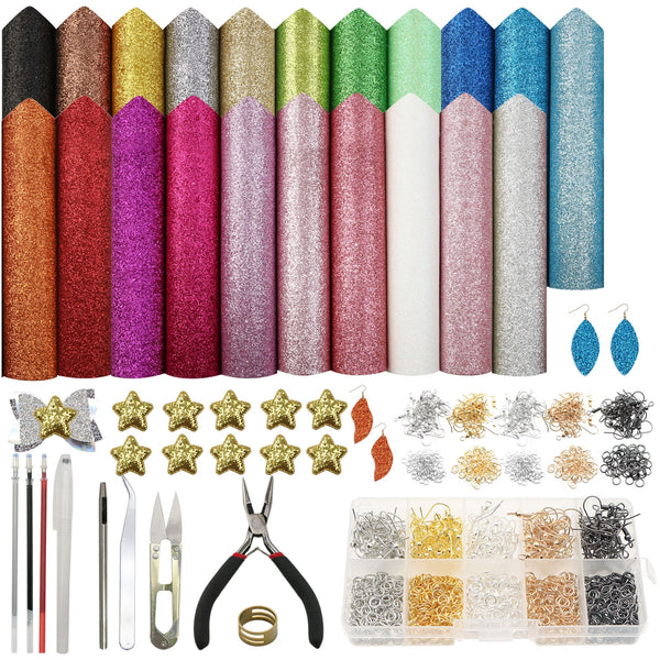 Faux synthetic leather set (21piece/set 7.7*12.9inch) Carrying Multifunction Handmade Craft DIY Tool Set