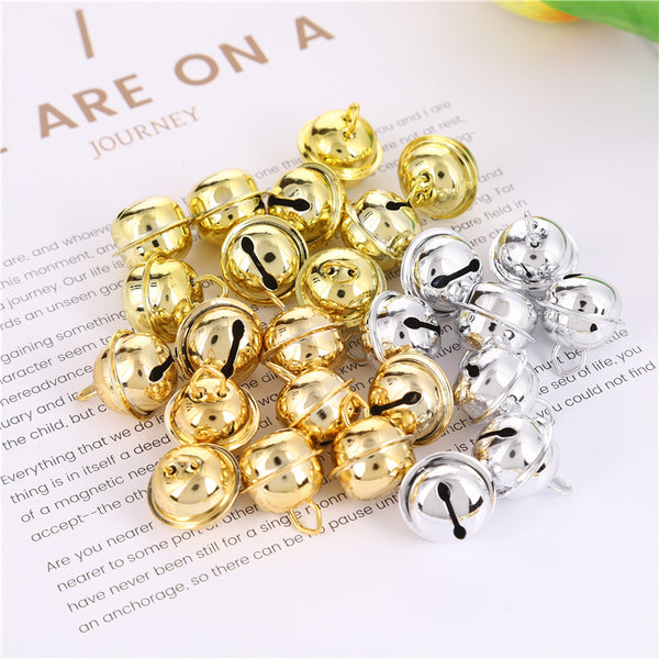 10pcs Christmas Bell, Classical Ornament For Christmas Decorations, Jewelry Accessories Keychain Pendant Bell,18mm/0.7inch