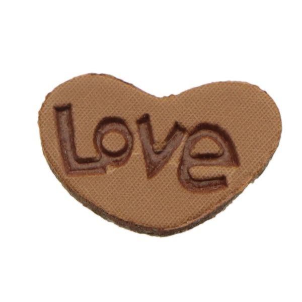 100pcs Love shaped Handmade Leather Labels, Microfiber Color Leather Labels, Love Hand Embossed Crochet Labels With Holes For Handicrafts, Knitting, Sewing, Hats, Purses And Clothing Making