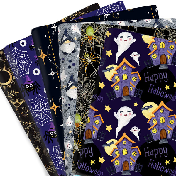 1pc halloween Series House Pattern Quilting Fabric-57x19.68inch(145x50cm) Polyester Cotton Craft Fabrics DIY Handmade Projects Doll Clothes Fabric Precut For Patchwork Craft(108gsm)