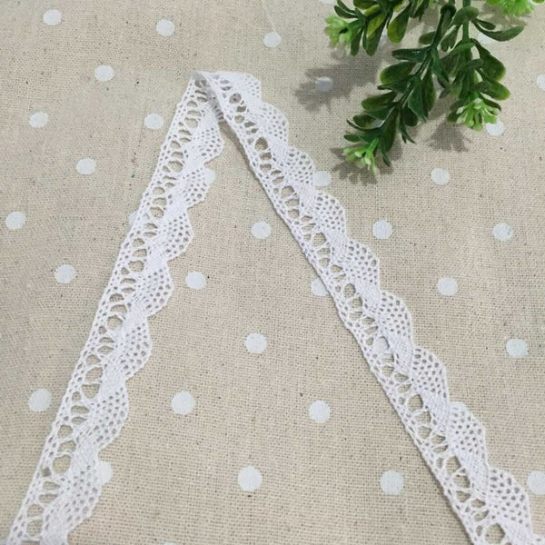 5 Yards 2cm/0.78inch Cotton Crochet Lace Trim Wedding Ribbon Bridal Ribbon Handicrafts Sewing Trimmings, DIY Clothing Wedding Crafts Gift Party Decoration