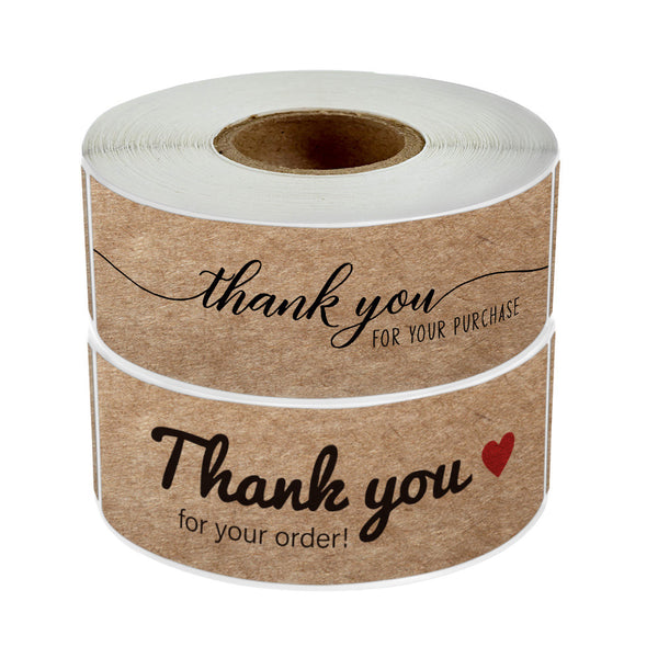 120 Pcs Thank you Stickers Roll For Small Business, Handmade Goods, Greeting Cards, Business Greeting Cards