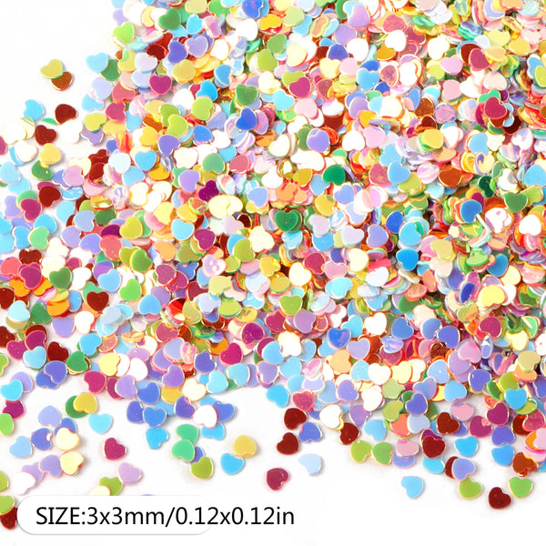 10g/pack Heart Sequins Package Filler Nail Decorations Happy Holiday Manicure Design Nail Supplies For Professionals Accessories