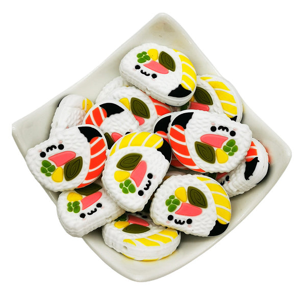 1Pc Sushi Model Resin Charms, DIY Craft Supplies for Jewelry Making, Home Decor, Assorted Sushi Bead Embellishments for Crafting, Art Projects