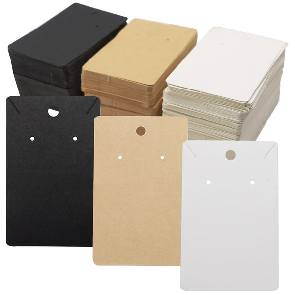 100pcs 2.36x3.74inch Paper Cardboard Hair Clip Display Cards Rectangle Practical Convenient Jewelry Package Display Supplies 3colors can choose