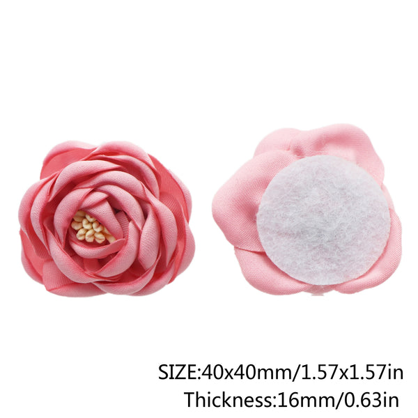 1pcs Colorful Flower Shape Small Yarn Flower Heads Charms Fake Flowers For Earrings Hair Accessories Headwear Hairpin Material DIY Wedding Jewelry Clothing