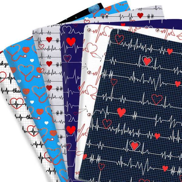 1pc Heartbeat,EKG,ECG,Heart Beating Series Pattern Quilting Fabric-57x19.68inch(145x50cm) Polyester Cotton Craft Fabrics DIY Handmade Projects Doll Clothes Fabric Precut For Patchwork Craft(108gsm)