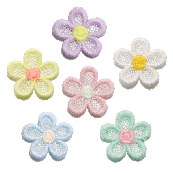 10pcs Daisy Shape Embroidered Cloth Patch for DIY Jewelry Hairpin Accessories Clothing Coat Decoration Accessories Shoes Cap Bag Decoration