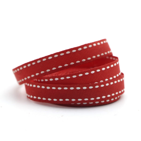 10mm Wide Premium Red Grosgrain Ribbon, 5 Yards, Perfect for DIY Craft Projects, Valentine New Year Gift Wrapping, Party Wedding Decor, and Bow Making