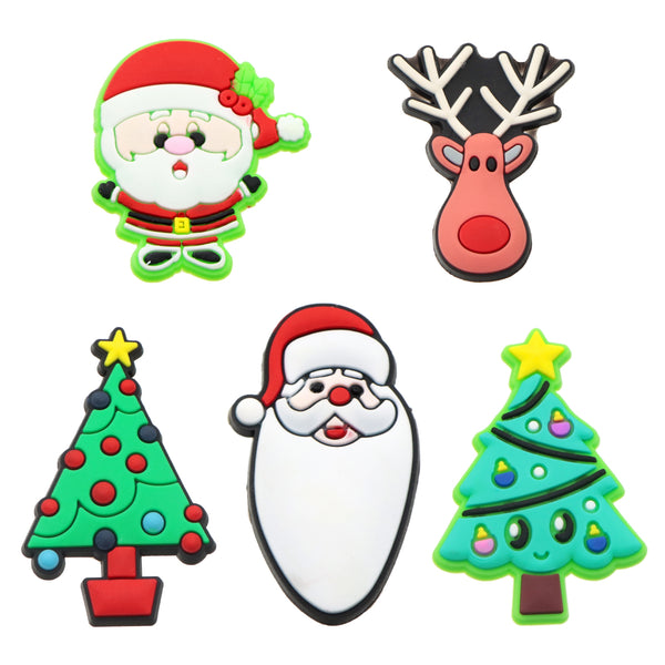 10Pcs Christmas Series PVC Charms-Decorative PVC Accessories for DIY Clogs, Bags, Bubble Slides, Sandals - Perfect Gift Idea for Christmas Party Favors, and Special Occasions