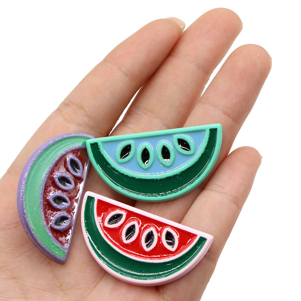 10Pcs/pack Cute Watermelon buckle Resin Buttons (Random Color)Handmade Sewing Buttons, Suitable for Coats, Sweaters, and Knitwear, in DIY hair accessories, clothing and accessories