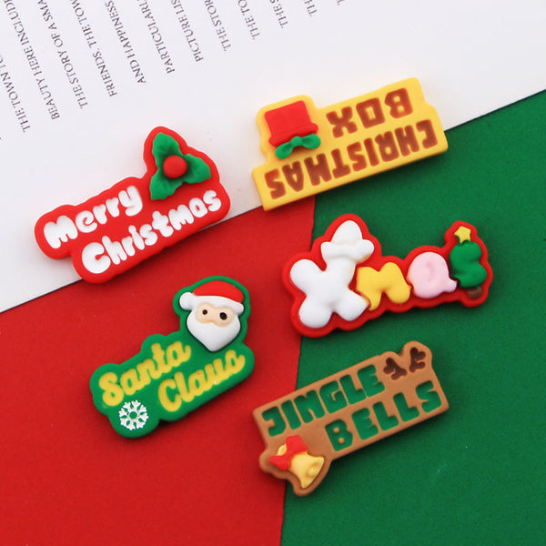 5pcs Christmas Flat Back Resin Charms, DIY Jewelry Decorations, DIY Hair Clips, Phone Cases, Photo Frame Embellishments, Wall Decorations, DIY Scrapbook Craft