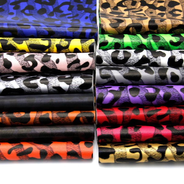 1 Piece Leopard Faux Leather Fabric,7.87x12.99inch,PVC Material Synthetic Leather- Perfect For Diy Earrings, Bag,Hair Bows, And Crafts