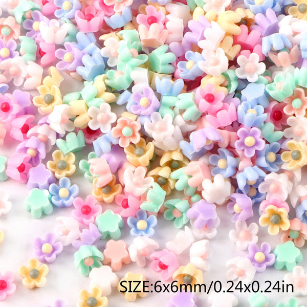 200Pcs Mix Color Flower Mini 3D Resins For Crafts Flatback Skeleton Shape Stones for DIY Nail Decoration Colors and Designs