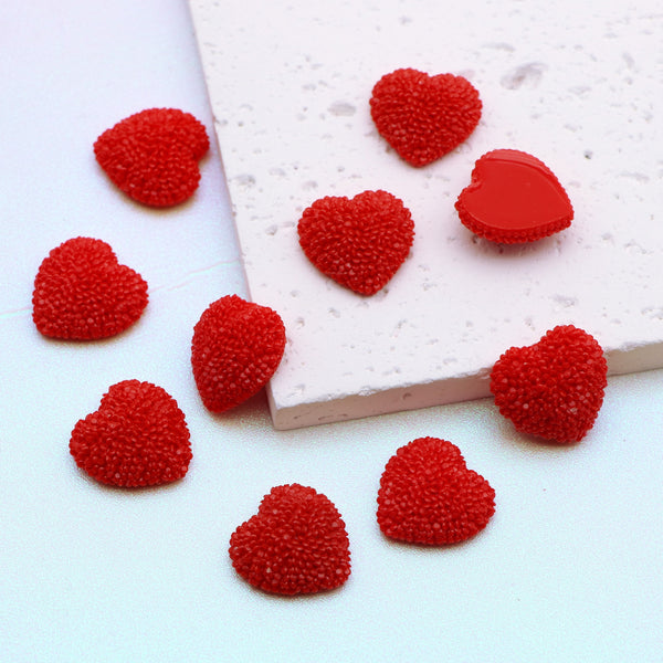 5Pcs Heart Shaped Acrylic Charms,3D Flatback Resin Cabochons for DIY Jewelry, Earrings, Bracelets, Keychains, Festive Decor, Homemade Gifts, Phone Cases, Water Bottles, Hair Accessories - Crafting Accessories