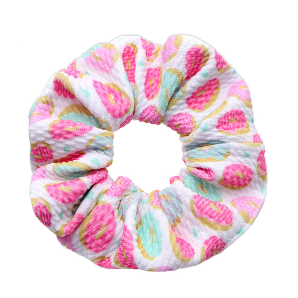 Candy Sweety Donuts Bread crumbs Cake Pattern Hair Tie Scrunchies Large Scrunchies Colorful Scrunchies Fashion Women Hair Accessories Soft and Comfortable Hair Ties and Ropes Perfect Valentine's Day Party Gift