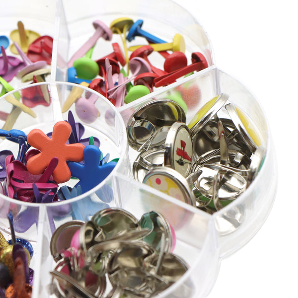 100pcs/Pack Metal Brads - Durable Paper Fasteners for Secure and Neat Document Organization