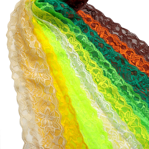 10 Yards Embroidered Floral Lace Trim Ribbon, 83mm Wide - Ideal for DIY Sewing, Crafts & Apparel Decoration