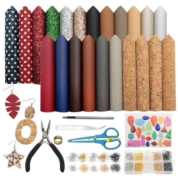 Faux synthetic leather set (22piece/set 7.7*12.9inch) Carrying Multifunction Handmade Craft DIY Tool Set