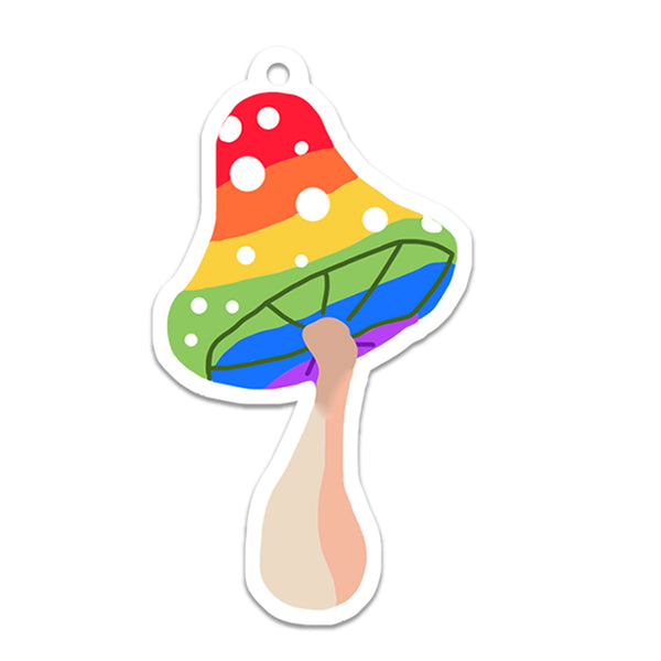 2PCS Rainbow Color Dotted Mushroom Acrylic Pendants Colorful Mushroom Charms Jewelry DIY Pendant Earrings Necklace Jewelry Accessories