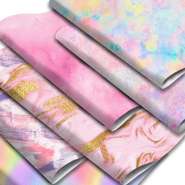 1pcs stripe swirl paint Tie Dye Geometric Faux Synthetic Leather  7.7*12.9inch Fabric Sheets For DIY Bows, Waist Belt, Earrings, Handbag, Phone Case, Pencil Case ,Shoes Bags Artificial Leather Crafts Handmade Material