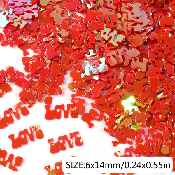 10g/pack Letter Love Magic Sequin Package Filler Nail Decorations Happy Holiday Manicure Design Nail Supplies For Professionals Accessories