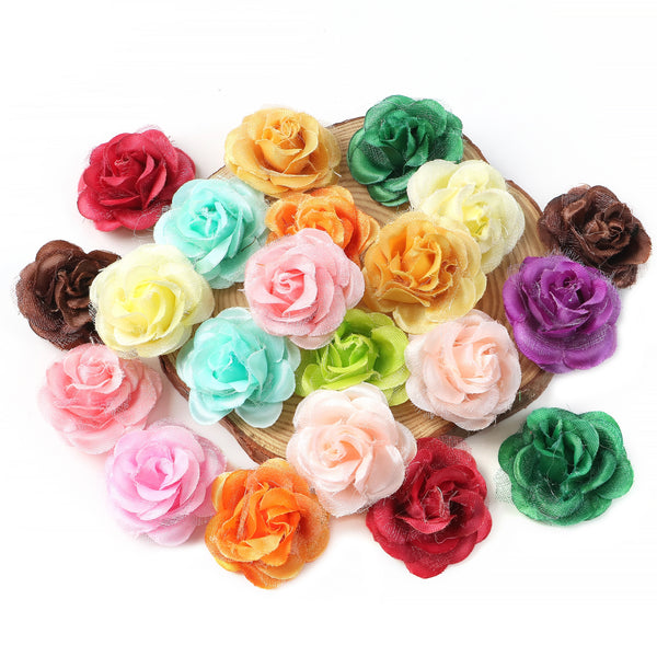 5Pcs Artificial Flowers,Fake Flowers Head Rose Artificial Silk Flower for DIY Card Making & Craft Decorations, Wedding Home Decoration,DIY Scrapbooking Party Birthday Decor