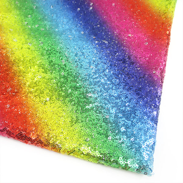 1pc Rainbow Sequin Fabric-57x19.68inch(145x50cm) Glitter And Shiny Embroidery Fabric For DIY Sewing Sequin Table Runner, Sequin Tablecloth, Background Curtain, Dress, Pillowcase, Bag, Headwear