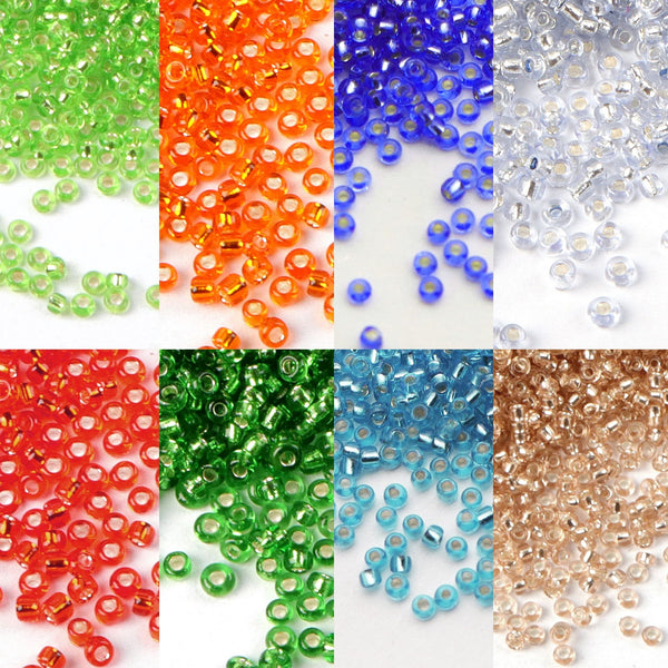 20g/pack 2x2mm transparent Magic Color,Iridescent AcrylicVibrant Colorful Miyuki Seed Glass Beads Solid Color Loose Spacer Beads with Hole for Jewelry Making DIY Bracelet Necklace Chain Earrings Charm Bangle Decors Craft Accessories