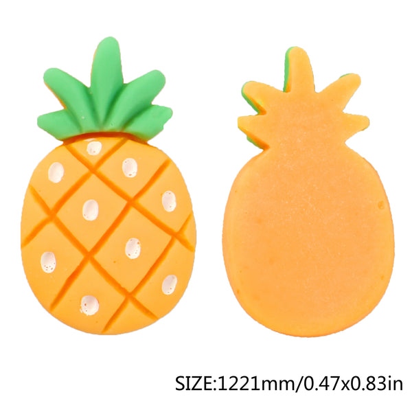 10Pcs  Pineapple 3D Flatback Resin for DIY Scrapbooking Projects Jewelry Making Crafts Cardmaking Phone Case Decorations Ornaments