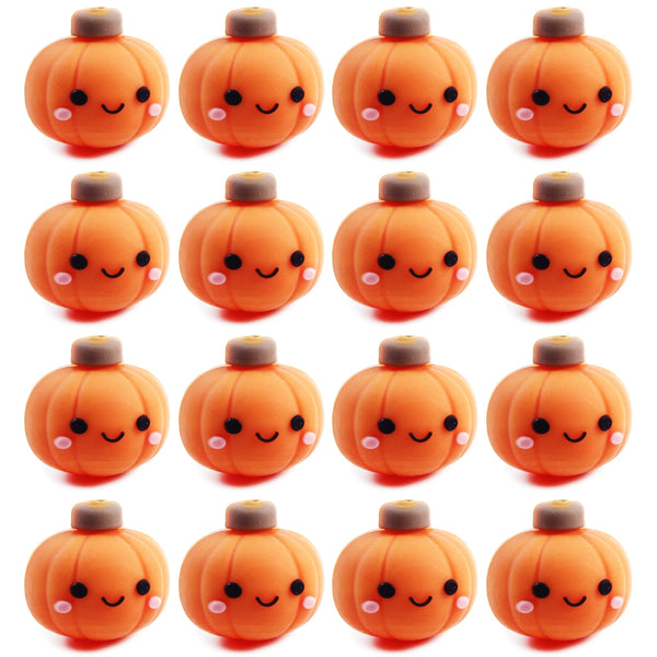 1Pc 3D Pumpkin Silicone Beads for DIY Jewelry Making,Thanksgiving & Halloween Theme Decorative Cushaw Spacer Beads,Pumpkin Focal Beads for Pen Decoration & Keychain Accessories, Craft Supplies