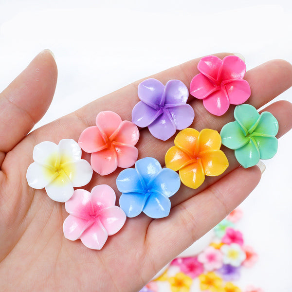 20 pieces/pack mixed color peach blossom 3D resin DIY jewelry accessories