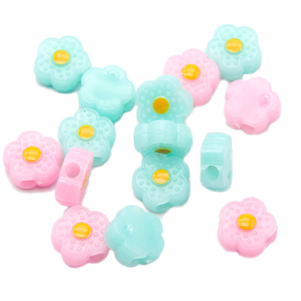 50Pcs Flower Floral Beads Accessories For DIY Jewelry Making Hair Accessories Charms Earrings Necklace Bracelet Making