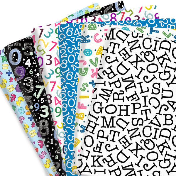 1pc 57x19.68inch Alphabet Letters Number Notes Series Pattern Quilting Fabric Polyester Cotton Craft DIY Handmade Doll Clothes Fabric Precut For Patchwork DIY Handmade Craft(108gsm)