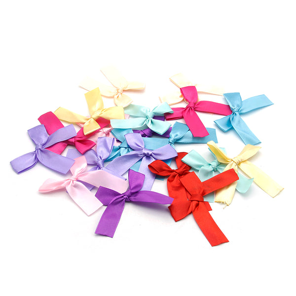 20pcs, Satin Ribbon Bows Knot Craft Bows for Gift Tie Wedding Decoration Bow Bowknot DIY Birth Party Baking Decoration