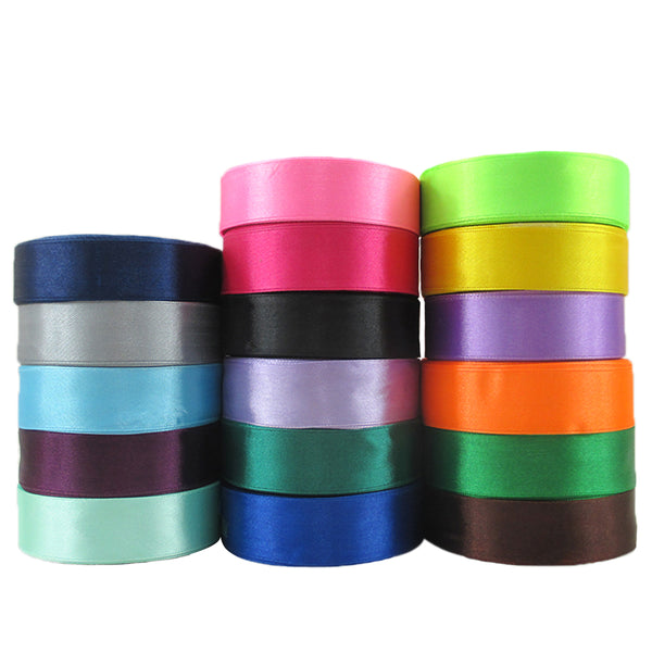 1 Roll, 1 Inch X 25 Yards/roll Solid Color Satin Ribbon For Gift Wrapping Ribbon Holiday DIY Craft Ribbons For Home Party Decor