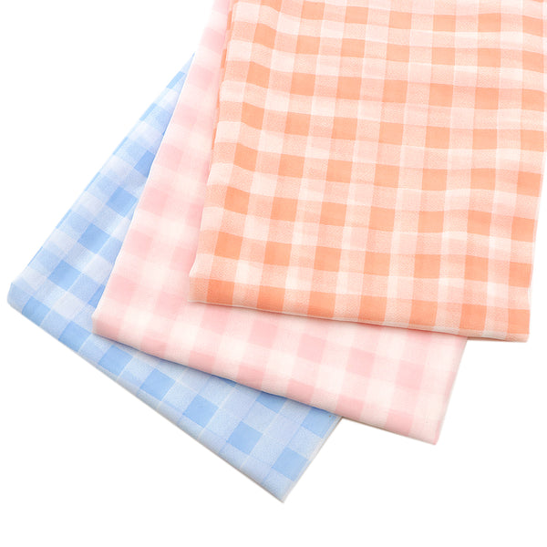 1pc Plaid, Grid, Gingham 59x19.68inch(150x50cm) Chiffon Fabric, Clothes Skirt Scarf Chiffon Fabric Suitable For Clothing And Crafts