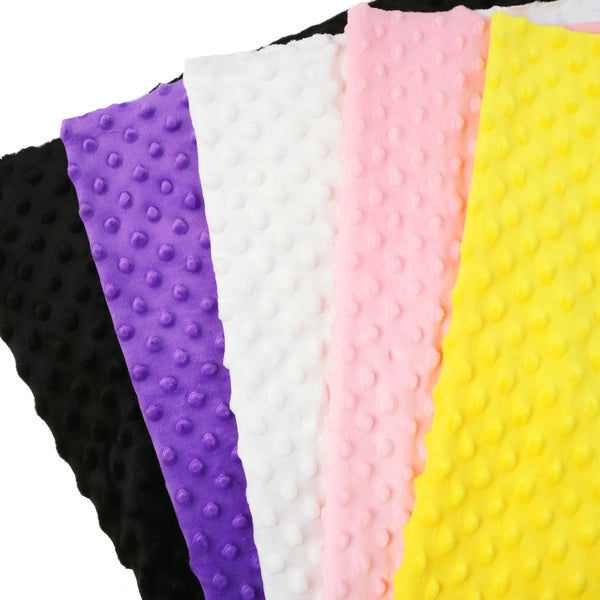 1pc 57x19.68inch(145x50cm) Minky Soft Dot  Velvet Fabric Polka Dot Soft Minkee Material, DIY Sewing Supplies, Comfort Craft Fabric