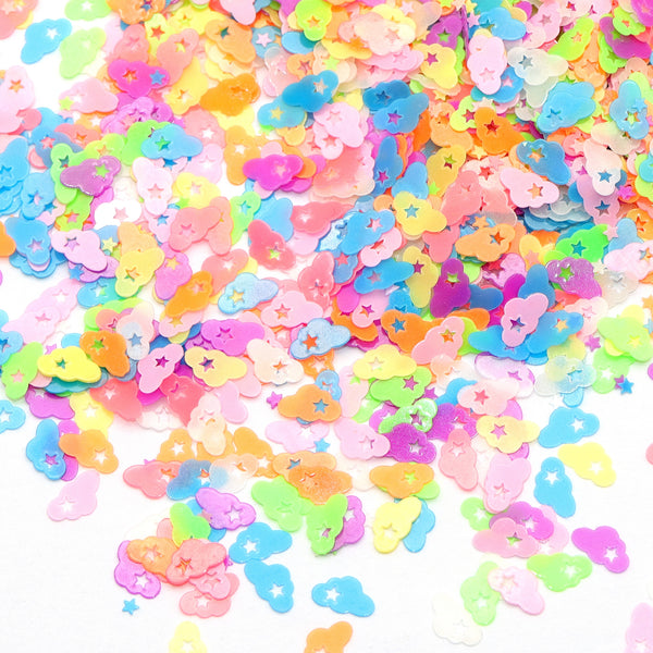 10g/pack Glow In The Dark Series Cloud Star Sequins Package Filler Nail Decorations Happy Holiday Manicure Design Nail Supplies For Professionals Accessories