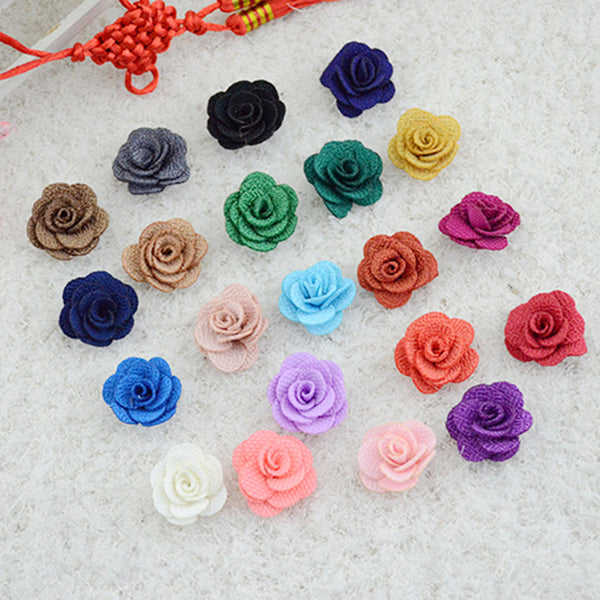 10pcs handmade fabric 3d flowers For DIY Hair Accessories, Wedding Favors,Apparel Decoration, Craft Projects