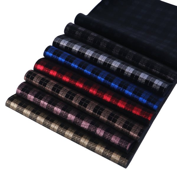 1 Piece Plaid Faux Leather Fabric,7.87x12.99inch,Chunky Glitter Texture Synthetic Leather- Perfect For Diy Earrings, Bag,Hair Bows, And Crafts