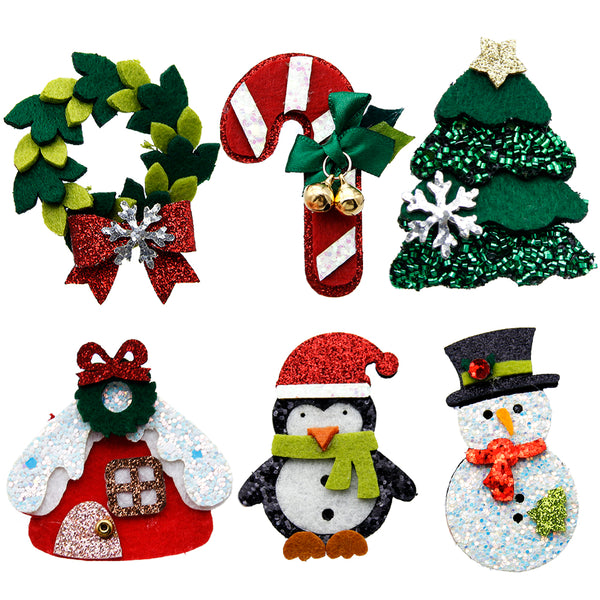 1pc Christmas Style  Decorative Accessories Cartoon Christmas Tree Santa Claus snowman Golden Onion Powder  Accessories Christmas Home Accessories -High quality